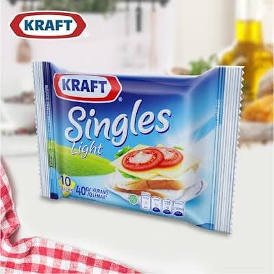 

Kraft Singles Light 10 Slices Keju Low Fat Rendah Lemak 167 gram ~ trf907