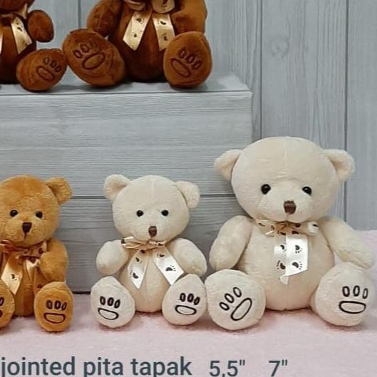 

➹ Boneka Bear Jointed Pita Tapak 20cm import kado souvenir ✴