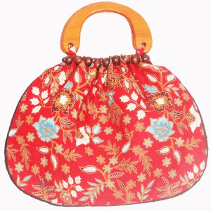 Tas / Tote Bag Batik V.2 ( Handle Kayu )