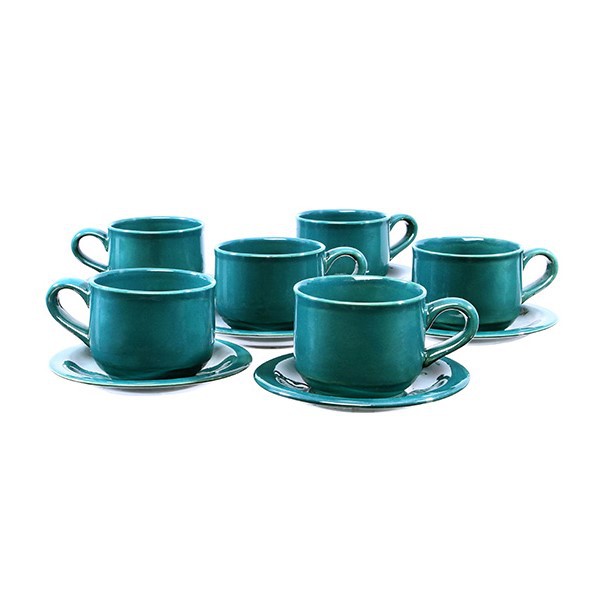 Briliant Ceramic Set Cangkir Piring Tatakan Cup 