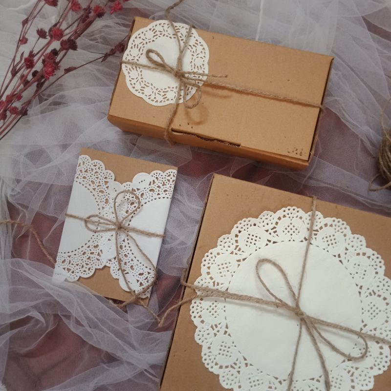 

(Min Order Rp10rb)Doilies Paper Putih Kertas Doyleys Alas Toples Makanan