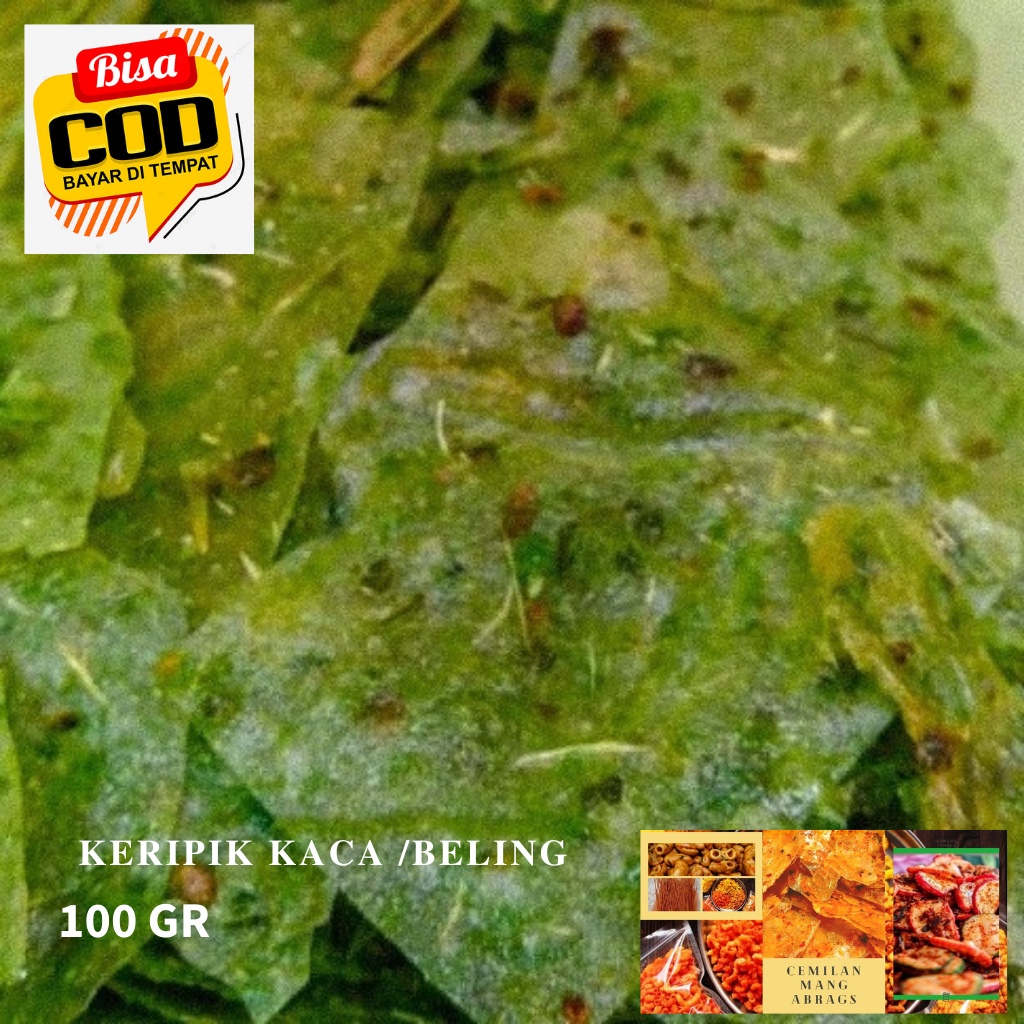 

COD KERIPIK KACA / BELING CABE HIJAU DAUN JERUK PEDAS 100 GR