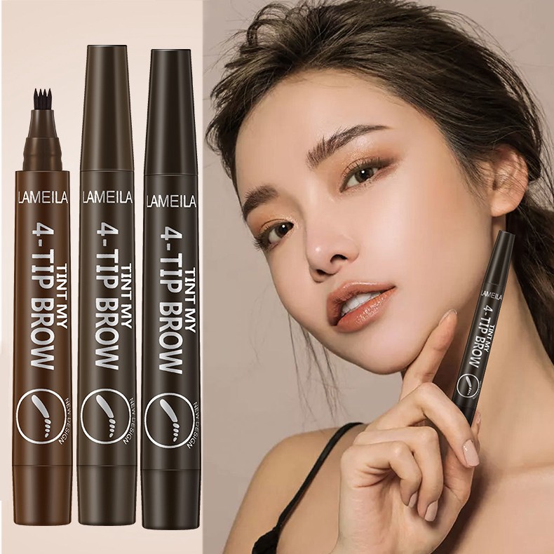 Lameila Eyebrow Waterproof Natural Eyebrow Pen Four-claw Eye Brow Tint Fork Tip Long Lasting cjr 784