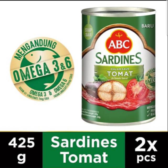 

ABC Sarden Saos Tomat 425 gr - Twin Pack