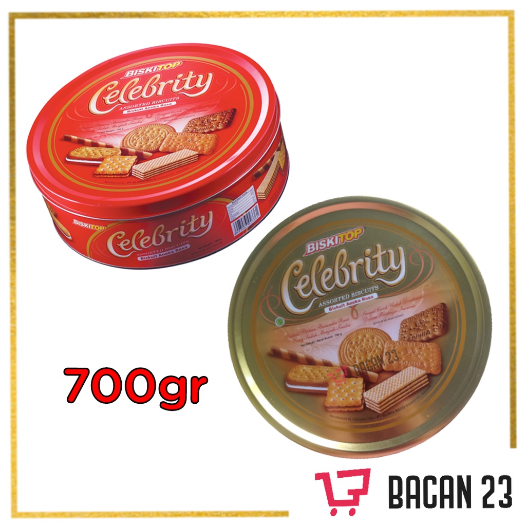 Biskitop Celebrity ( 700 gr ) / Biskuit Kaleng / Biskuit Aneka Rasa / Biskuit Lebaran