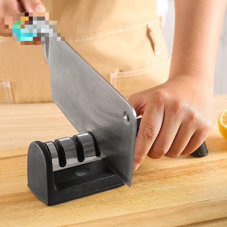 DS SS10 Alat Pengasah Pisau dengan Pegangan Ergonomis | 3 Tahap Asahan | Knife Sharpener with handle