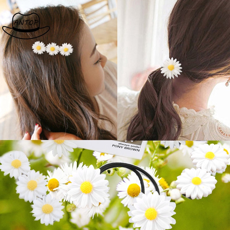 Antop！Korea Ikat Rambut Aksesoris Flower Jepit Rambut Fashion Ikat Aksesoris