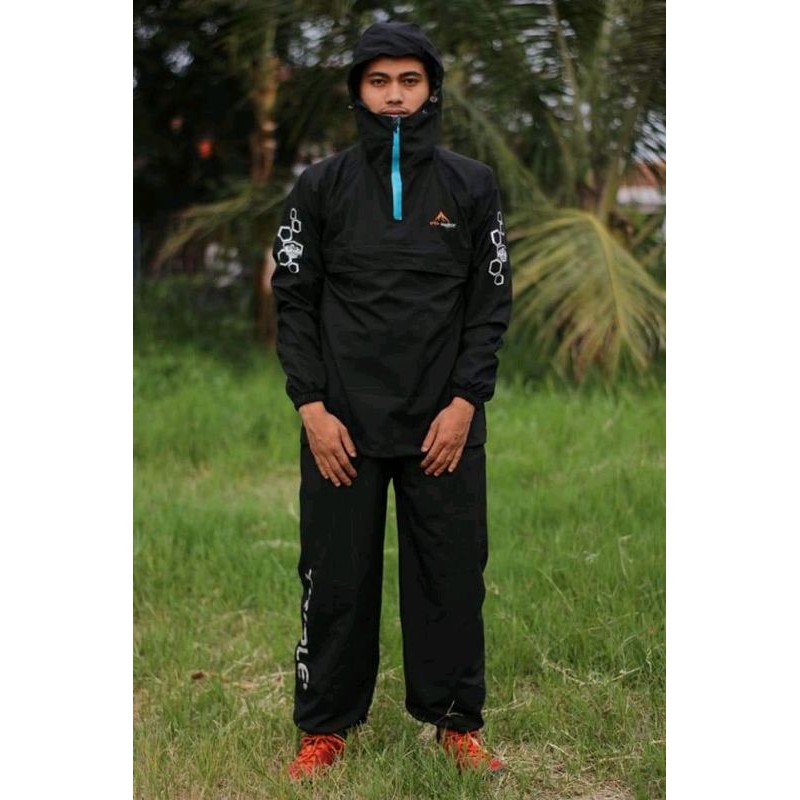jas hujan murah goretex triple outdoor stelan 1 jaket 1 celana( model kangguru )