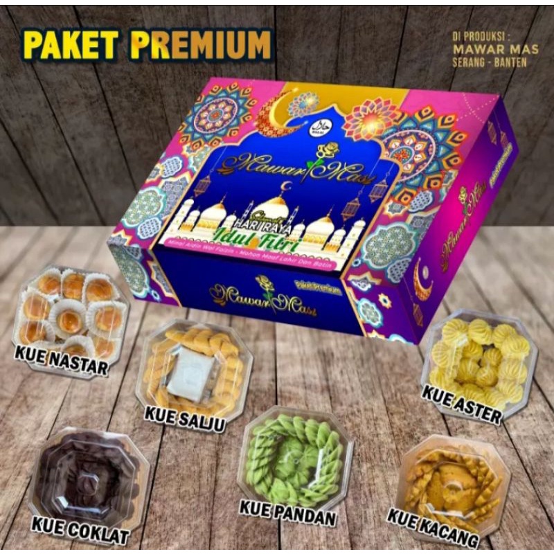 

paket kue kering lebaran mawar masa butter cookies