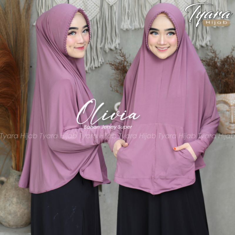 Olivia Bergo Tangan Original Tyara Hijab-Ungu Tua