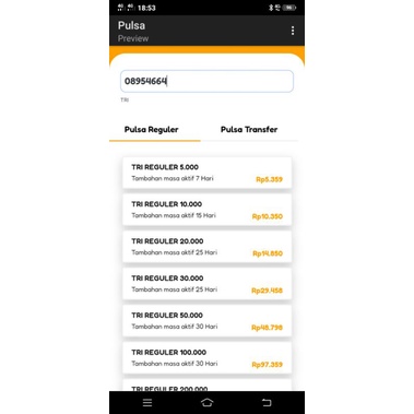 Scrip html pulsa bukaolshop sesuai gambar