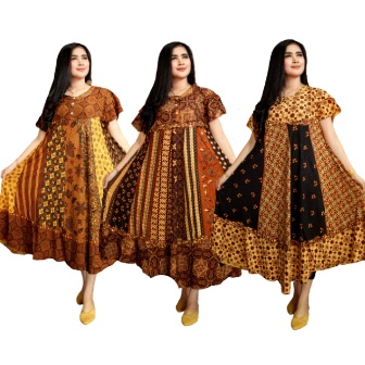 DASTER PAYUNG JUMBO SOGAN BATIK DASTER KLOK KENCANA