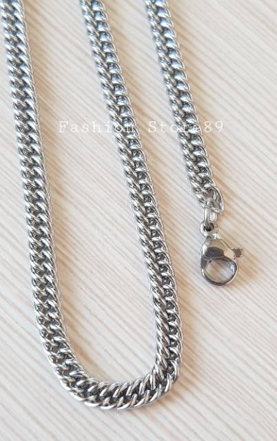 Kalung rantai gold white import titanium antikarat kalung wanita pria titanium antikarat