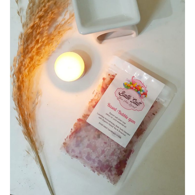 Image of garam mandi epsom bath salt dengan bunga asli aromaterapi #2