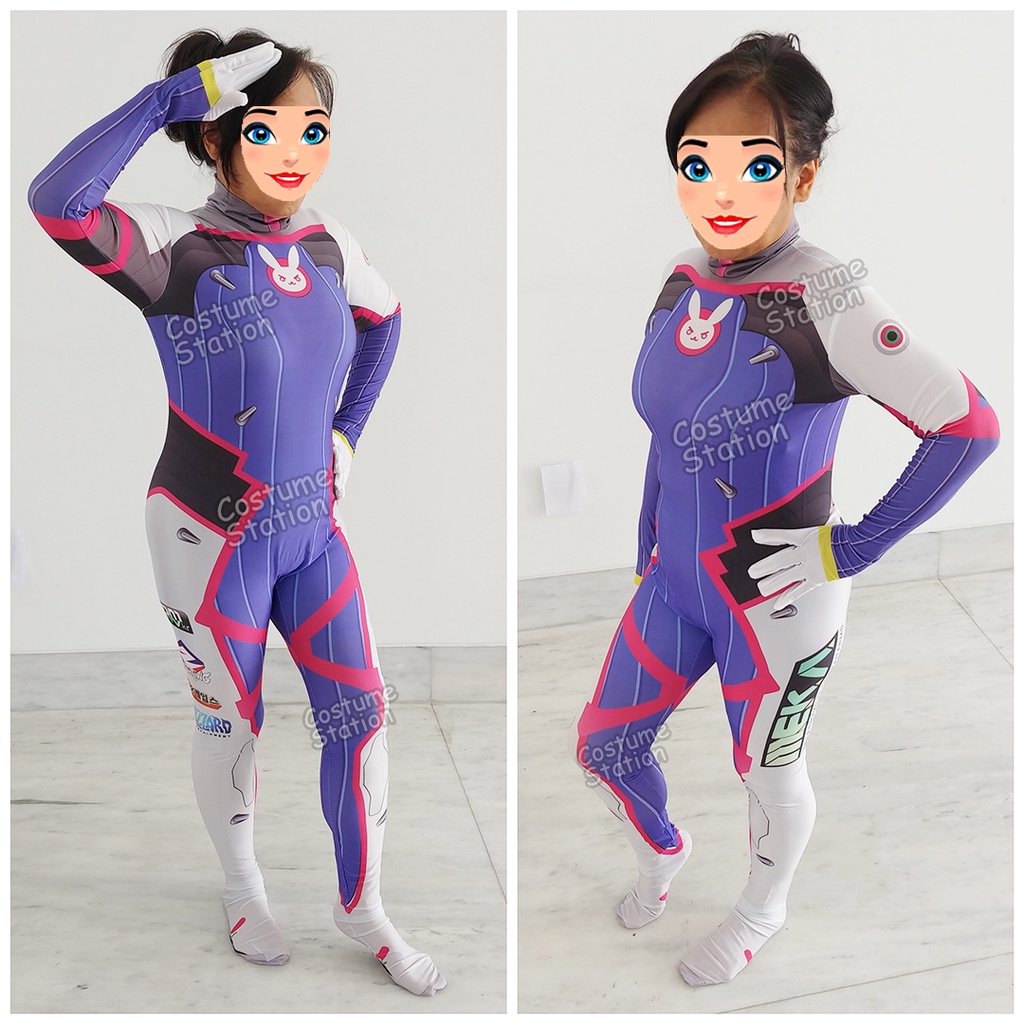 Kostum D.VA Overwatch / Costume DVA Hana Song Mech Pilot dewasa