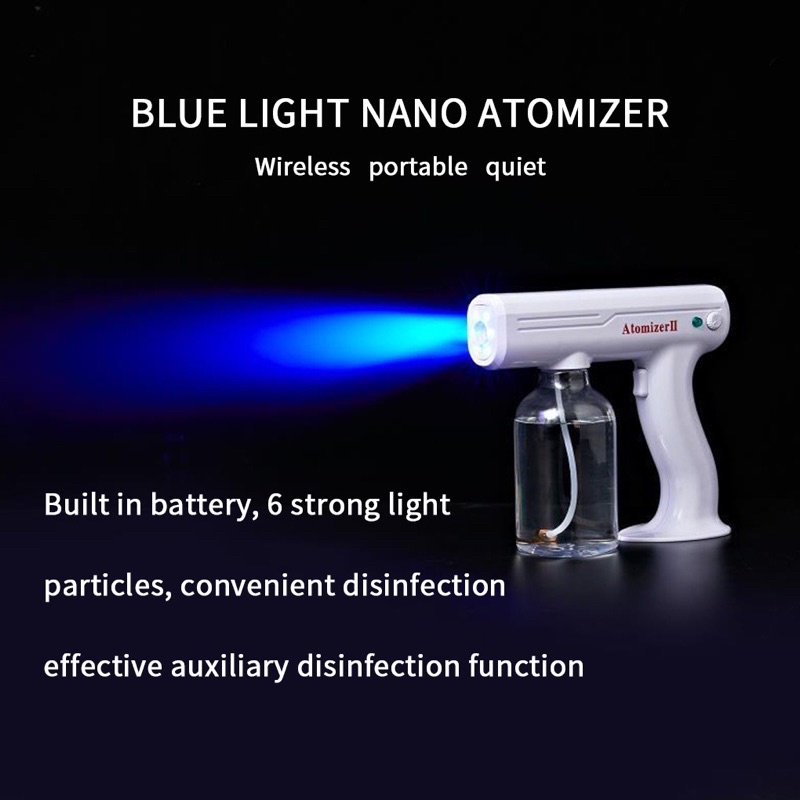 (Ready Stock) Mesin Fogging Sprayer Nano Wireless 300ml Euro 220-240v Dengan Lampu Biru