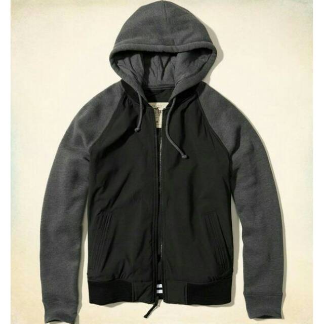 Hollister Color Block Bomber Hoodie Jacket Original