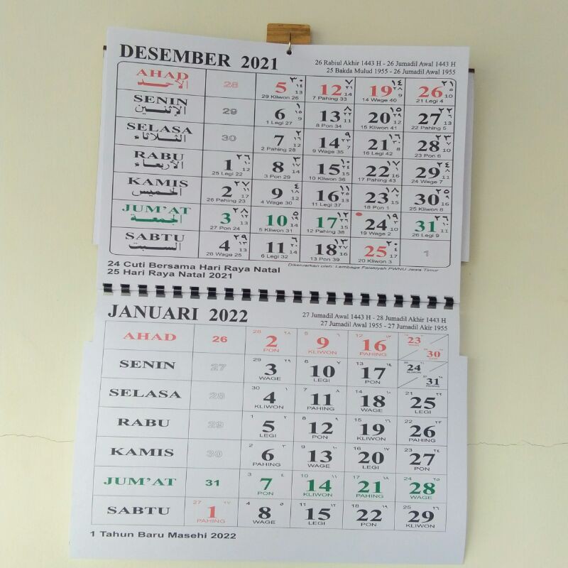 Kalender Feb 2021 s/d Jan 2022 JUMBO