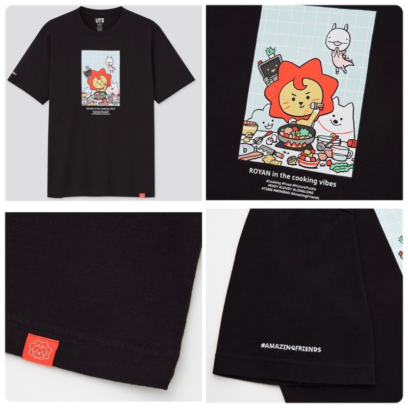 READY KAOS PRIA UNIQLO LENGAN PENDEK UT (T SHIRT) ROY6 by LINE FRIENDS NEW & ORIGINAL