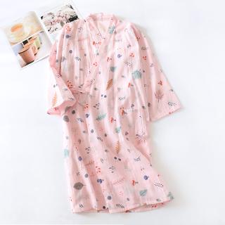 pajamas Baju  tidur  wanita  musim panas katun tipis  kasa 