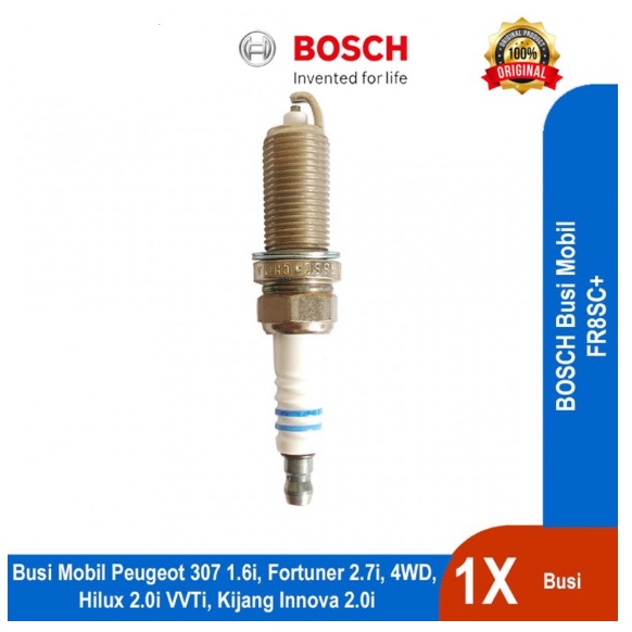 Bosch Busi Mobil FR8SC+ u/ Peugeot 307, Toyota (Fortuner, Hilux, Kijang Innova) Harga Murah