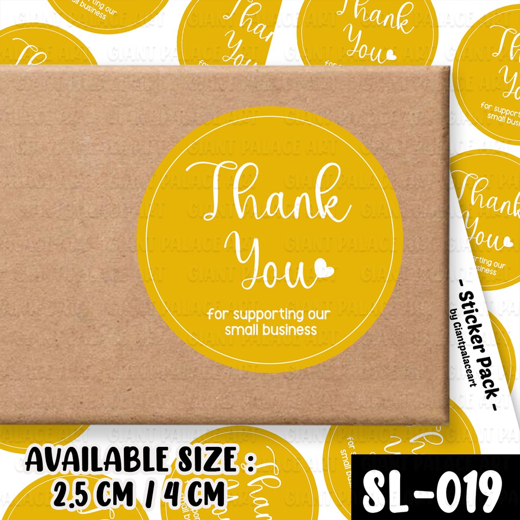 

[GIANT PALACE] 135 PCS LABEL PRODUK / THANKYOU STICKER / STICKER THANK YOU MURAH SL 019