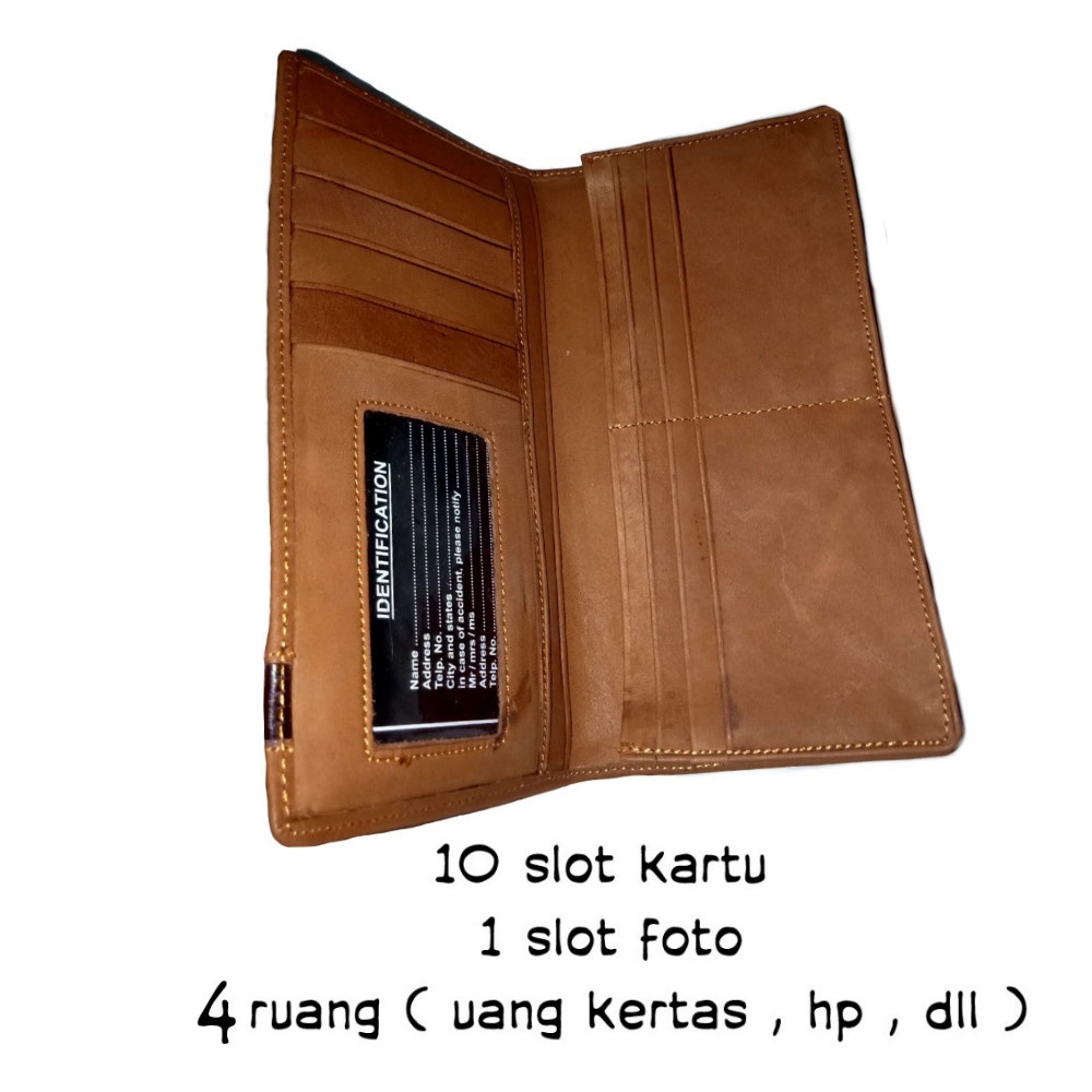 Dompet Panjang Kulit Asli / Dompet Kulit Model Panjang / Dompet Pria Kulit Asli