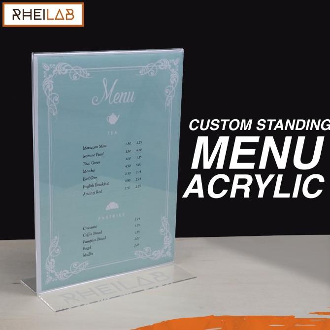 

Sale (A3) Standing Menu Acrylic / Menu Berdiri Akrilik Tempat Qr / Qris | Produk Baru