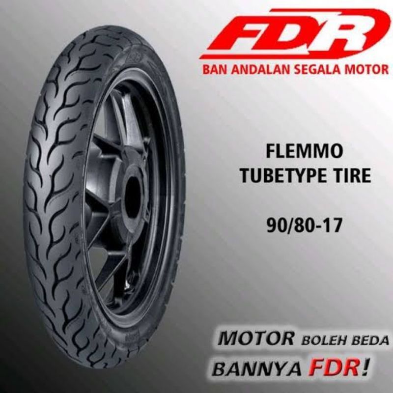 BAN LUAR MOTOR FLEMMO BELAKANG 90/80-17 TUBETYPE FDR