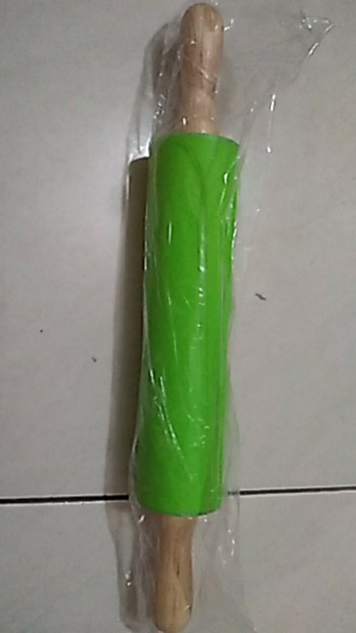 M/l Non-stick Silicone Rolling Pin Gagang Kayu Kue Adonan Tepung Roller Alat Dapur Memasak Kue