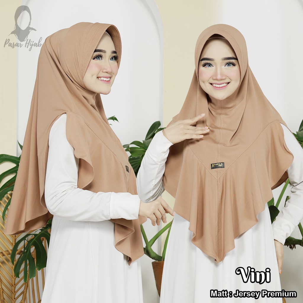 Kerudung Instan Jersey Model Vini Jilbab Instan Jersey Super Premium Hijab Bergo Terbaru Pasar Hija'b