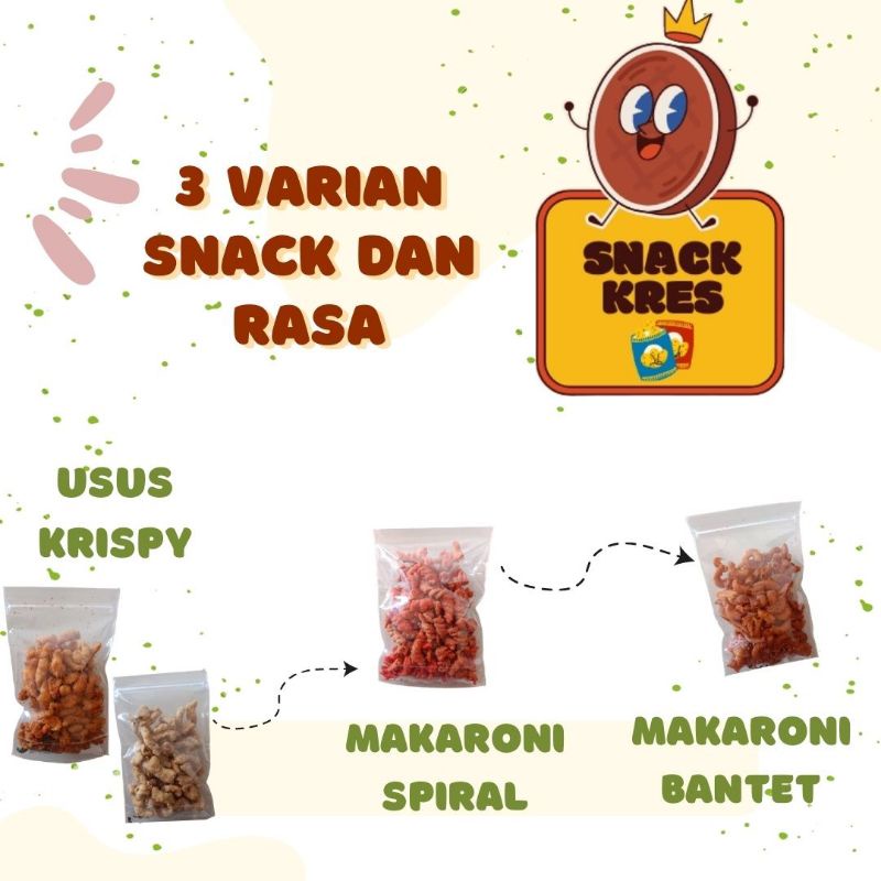 

usus krispy, makaroni spiral, bantet