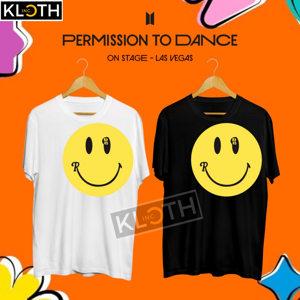 [PTD] Kaos BTS Jimin Smiley Mukbang Permission to Dance Las Vegas Cotton 24s Premium Bisa Upgrade Lengan Panjang