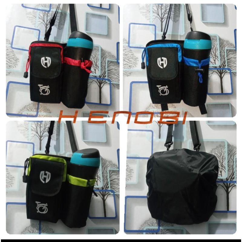 Tas sepeda tas stang Seli Free Raincover dan tali selempang