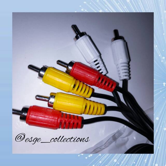 ORIGINAL ORENCHI KABEL TV DVD AUDIO VIDEO AV LURUS JACK LETTER L 1,5 METER 3 PIN MURAH KABEL AUDIO