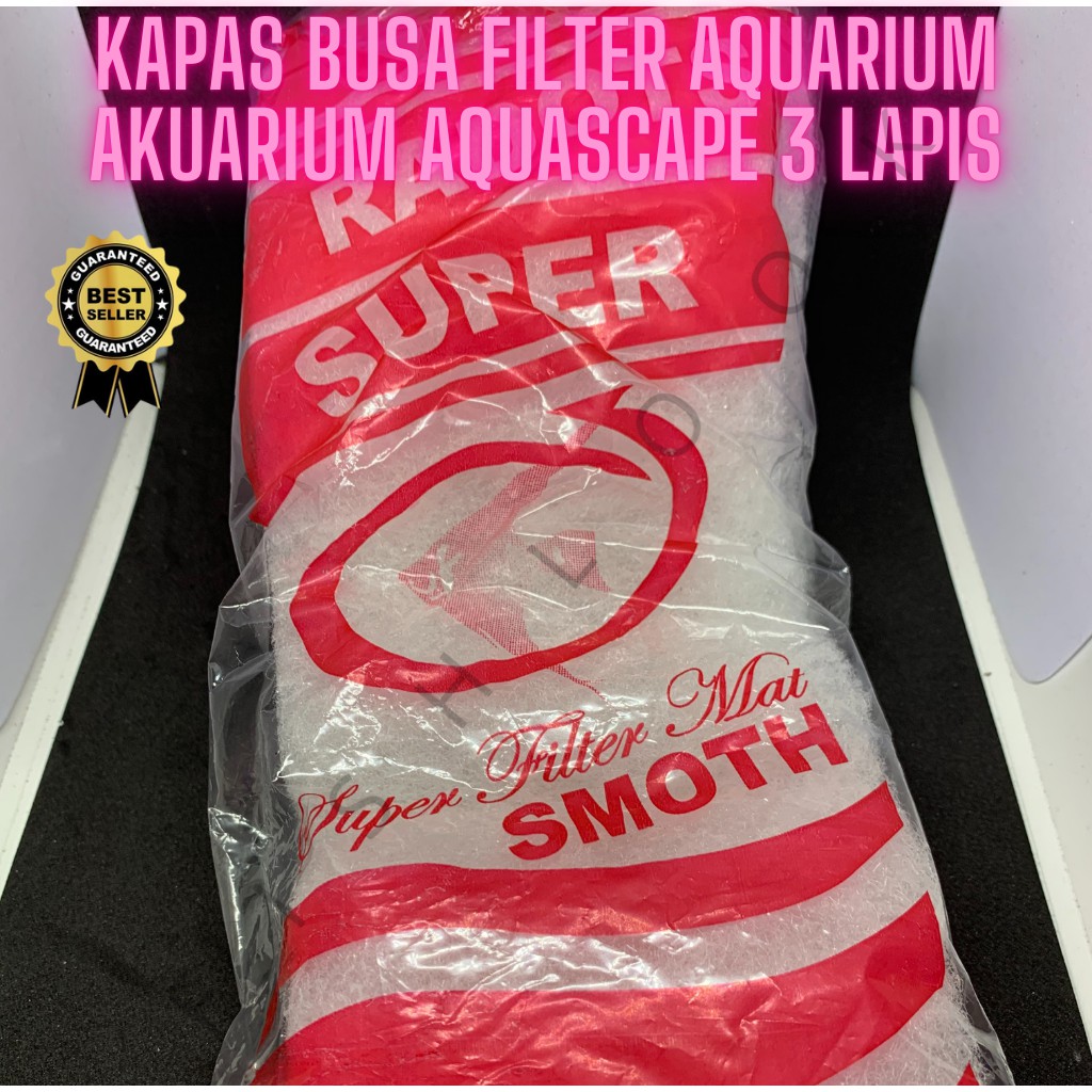 kapas busa filter aquarium akuarium aquascape 3 lapis