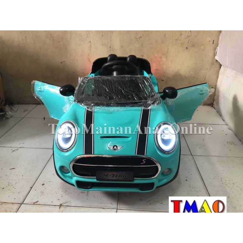 Mobil Aki Anak PMB MINI COOPER MORTEIN 7188 M7188 Mainan Anak Remot Kontrol Murah-8