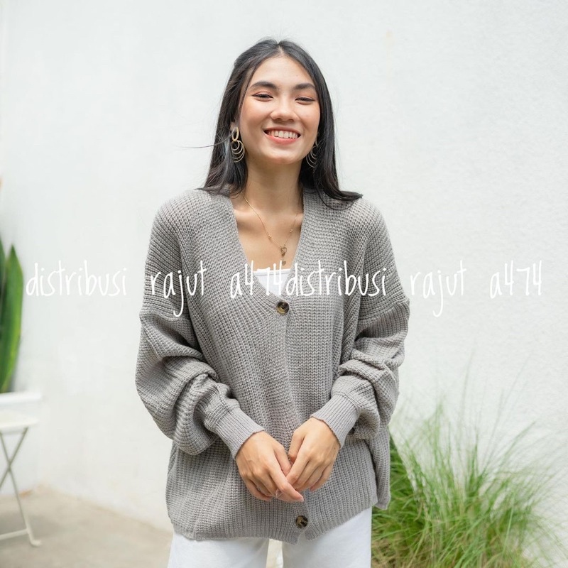 Shabby Pullover Cropped OVERSIZE CROP BION OUTER  NALOVA CARDI  KANCING OVERSIZED LAVELLA