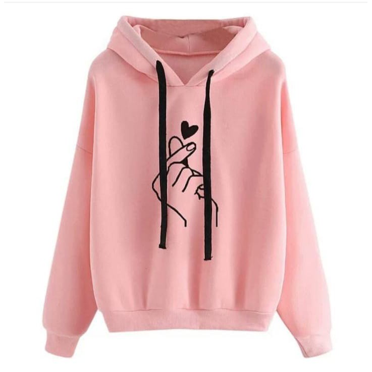 Parisdivarious Sweater Hoodie Jemper Sarangheyo Bahan Fleece Size S - XXL (Pria &amp; Wanita)