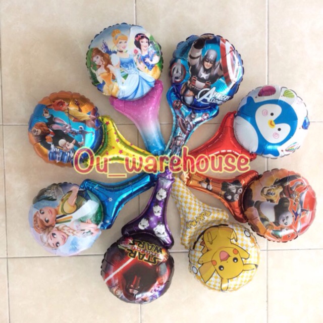 Balon pentung karakter - balon foil pentung - balon frozen - balon minion - balon hellokitty