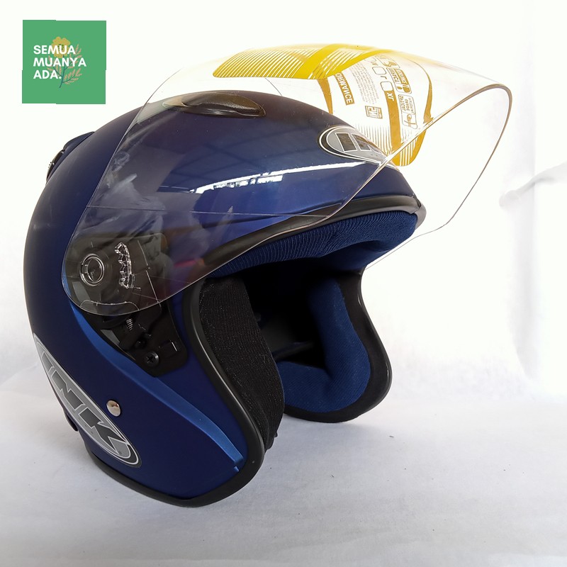Helm Centro INK KYT NHK JPN Biru Navy Doff Helem Motor Double Visor KW Super 9 Warna Packing Kardus