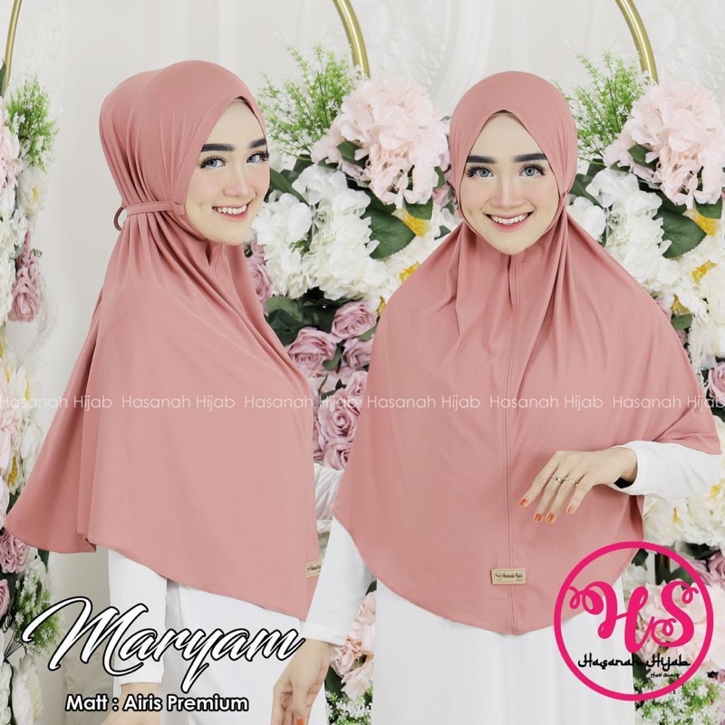 cod termurah Maryam kerudung jilbab hijab bergo instan merk hasanah hijab ukuran standart sport ped 