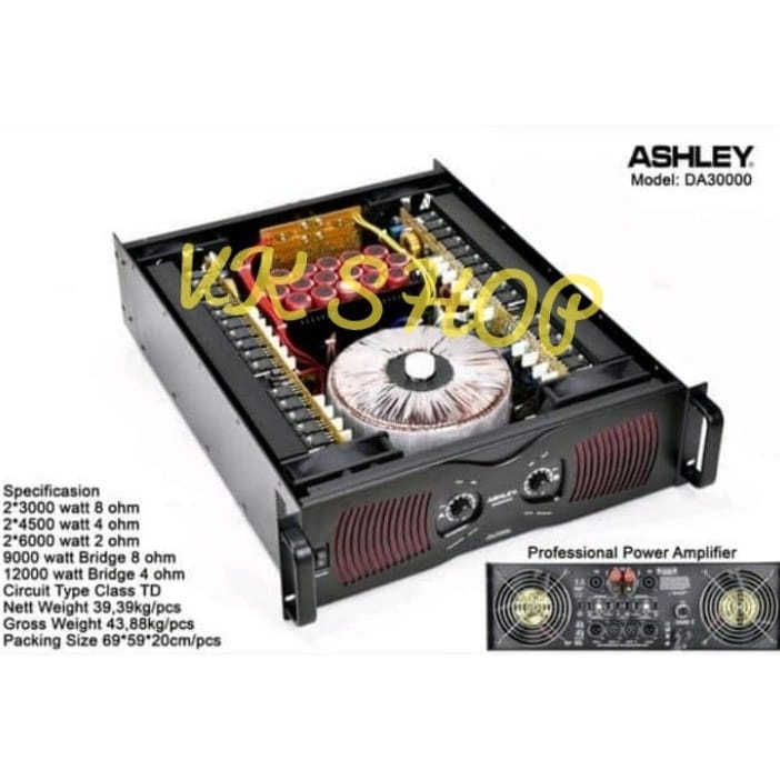 POWER AMPLIFER ASHLEY DA30000/DA 30000 CLASS TD ORIGINAL