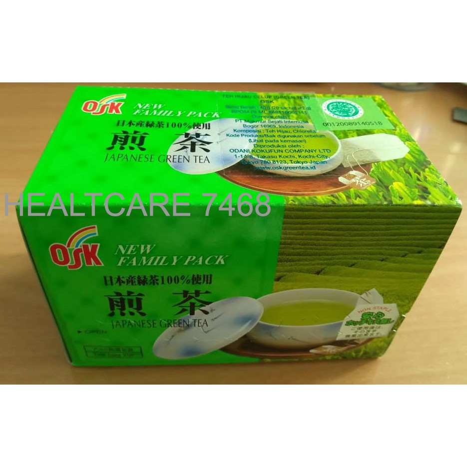 Jual Teh Hijau OSK Japanese Green Tea Family Pack 20 sachet Shopee