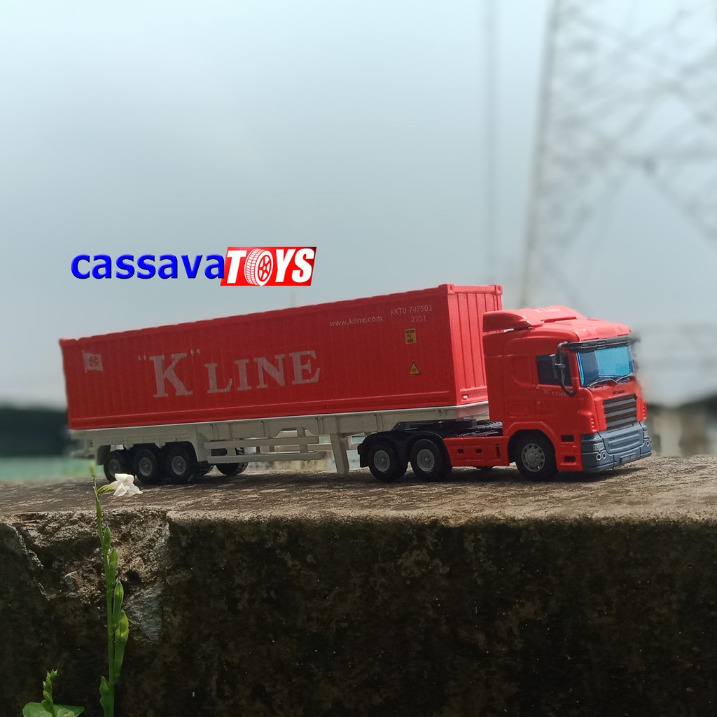 Diecast Container Truck KLINE Miniatur trailer Skala 43
