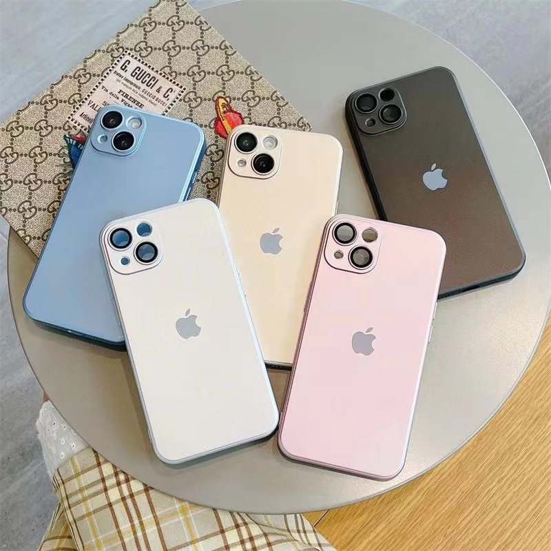 IPHONE Cat Metalik Bahan Silikon Dengan Lensa Film Phone Case Iphone11 12 13 14 Pro Max Plus X XS XR 78 Plus SE 2020 Shockproof Case Cover