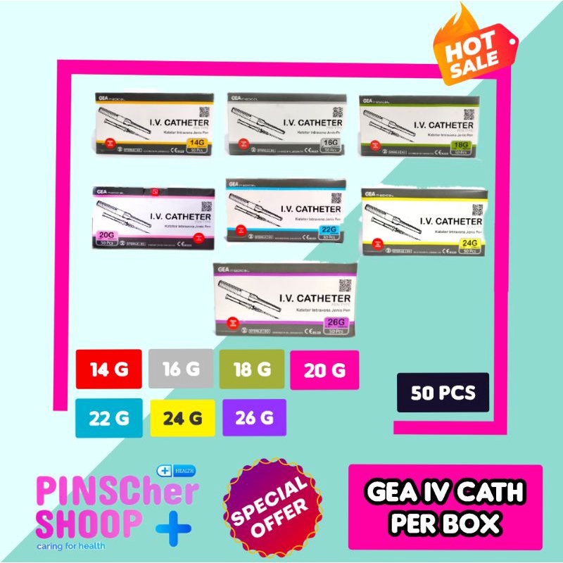 GEA IV CATH PEN ABOCATH 50 PCS / BOX