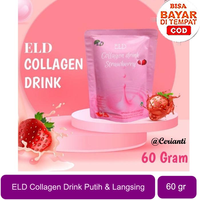 ELD Collagen Drink Strawberry Minuman Kolagen Suplemen Pemutih Kulit noera geamoore_Cerianti
