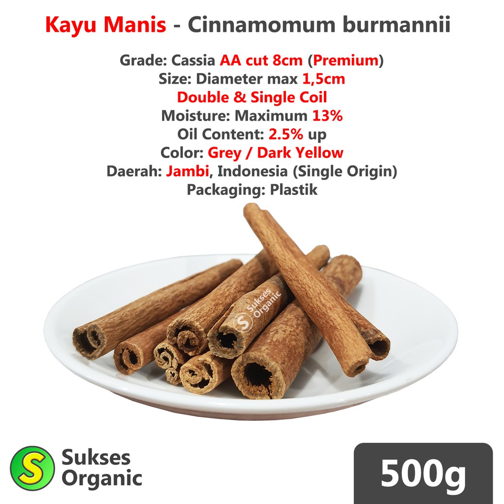 

Kayu Manis Premium Cassia Cinnamon 500gr