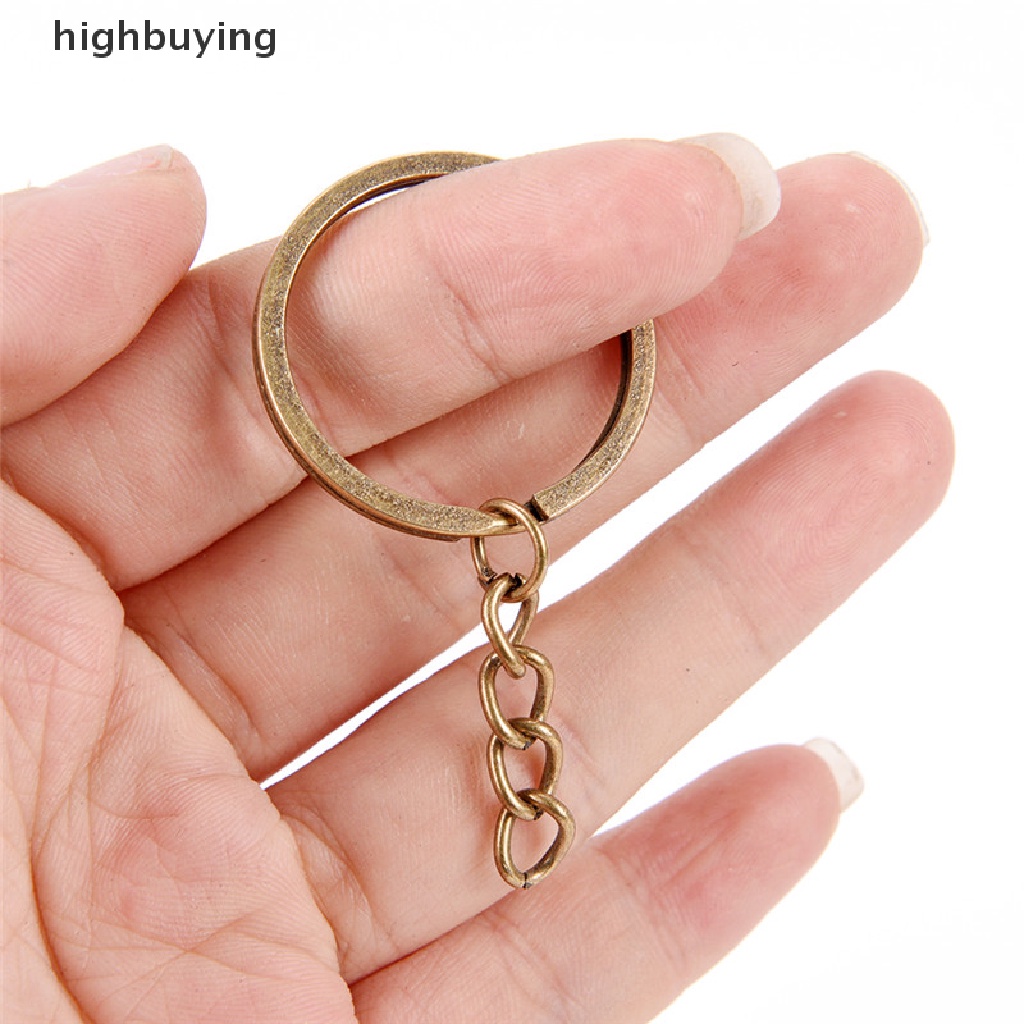 Hbid 20PCS Gantungan Kunci Split Ring Pendek 30mm DIY
